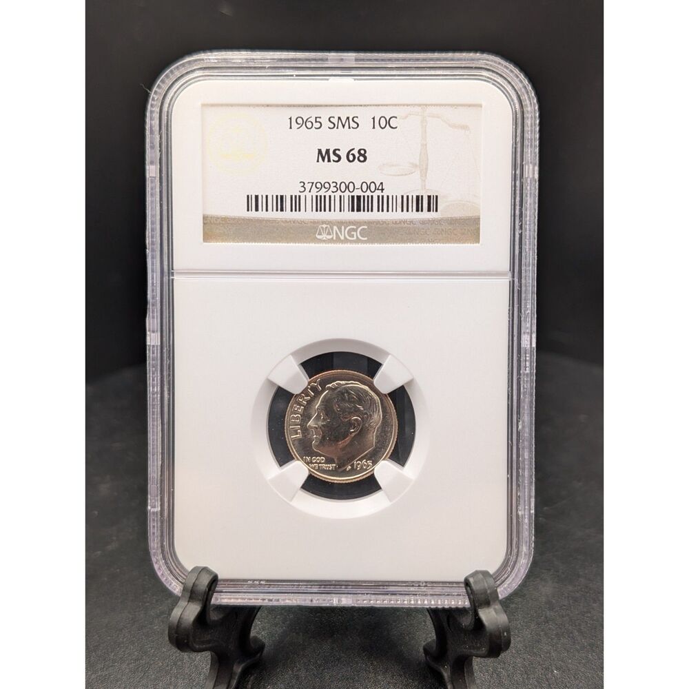 1965 SMS Roosevelt Dime 10C NGC MS68 Certified Special Mint Set Coin
